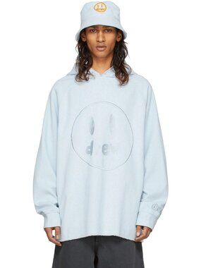 NWT Drew House Blue Painted Mascot Hoodie, Size: XS-S